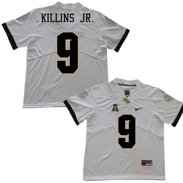 Men #9 Adrian Killins Jr. UCF Knights College Football Jerseys Sale-White